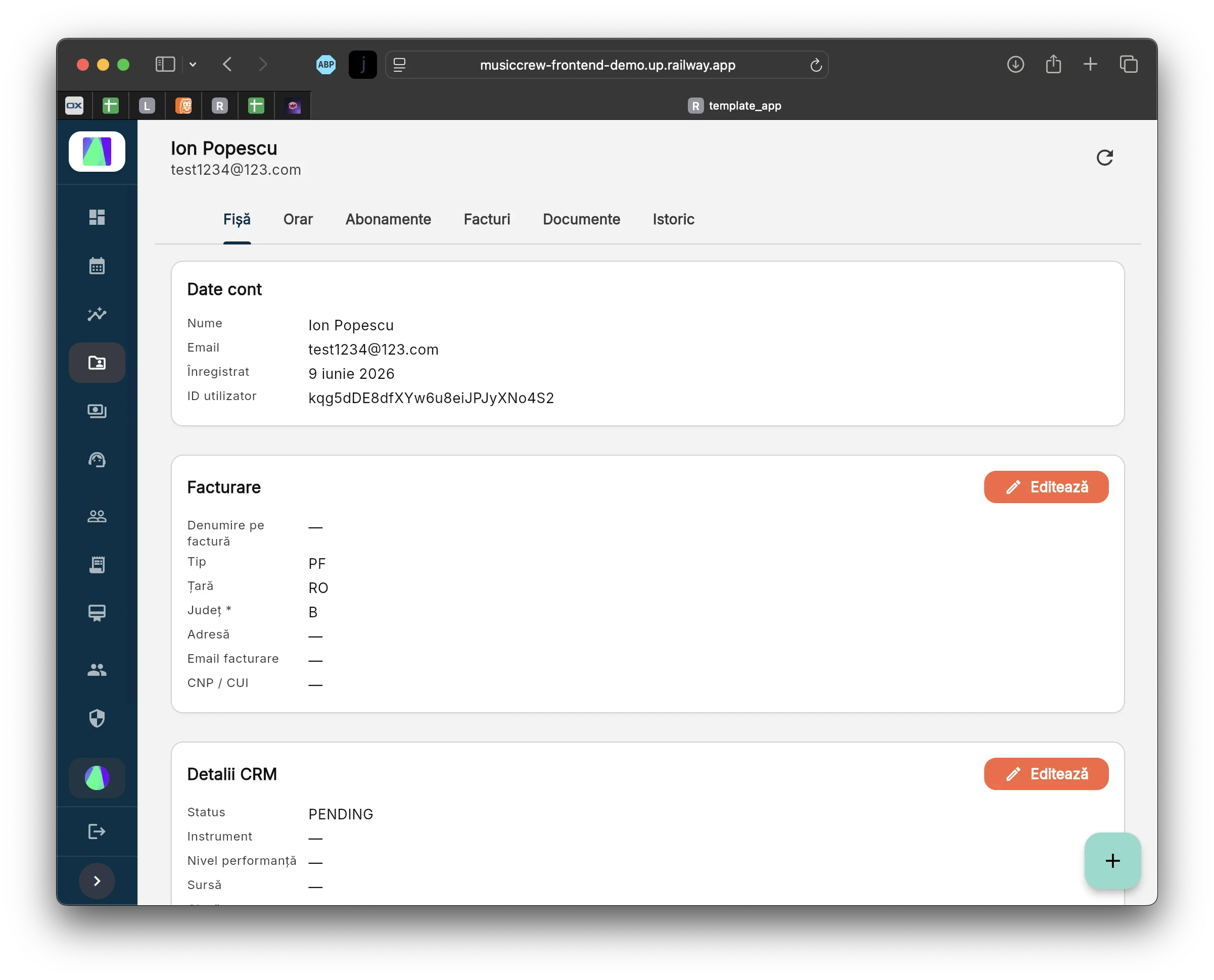 Student dossier and CRM file